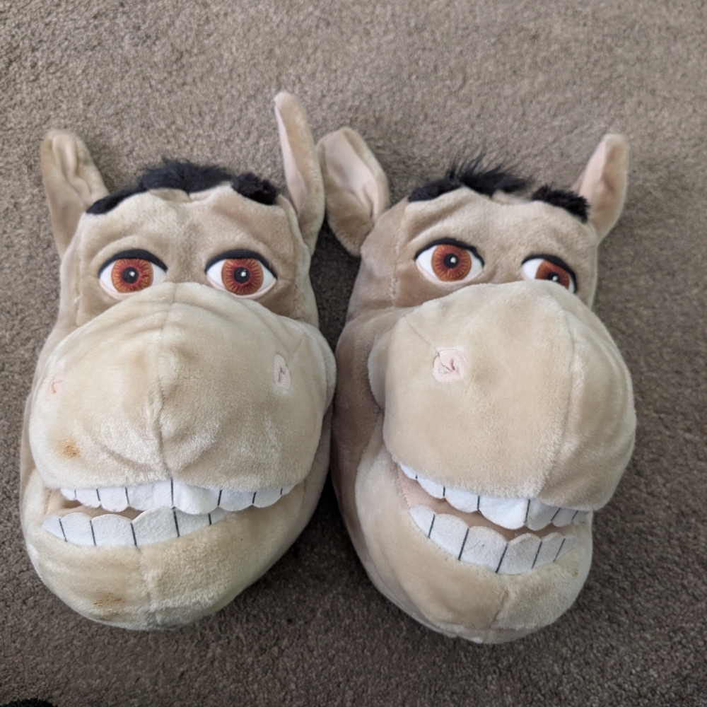 Dreamworks Shrek Donkey Plush Slippers